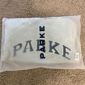 Parke OG Varsity Mockneck  Sweatshirt S/M Gray and Navy